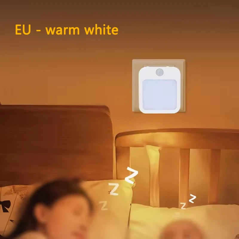 Photography Atmosphere Night Light Motion Sensor With LED Light EU/US Plug Lamps Children'S Night Light Wireless Night Lamp
