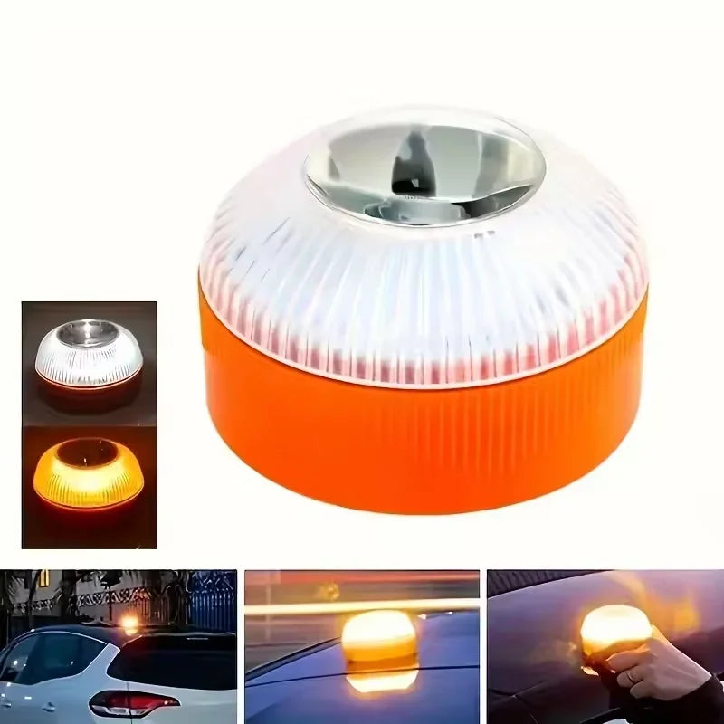 Led Car Emergency Light Flashlight Magnetic Induction Strobe Road Accident Lamp Beacon Safety Accessory - Not including battery