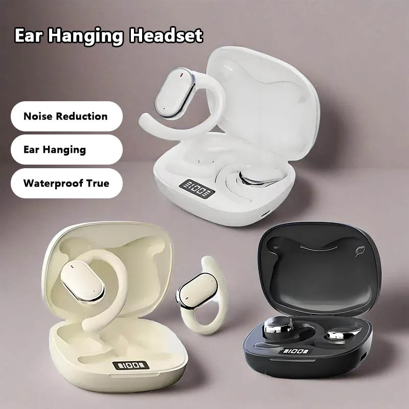 X93 Wireless Ear Hanging Headset, Noise Reduction Hanging Earphones, Waterproof Ear Earphones For Sports Work Running Walking
