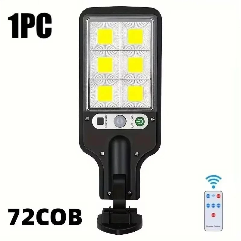 108COB Sensor Street Lamp 3 Light Modes Outdoor Waterproof Security Solar Lamps Garden Terrace Garage Door Street Lighting 72COB